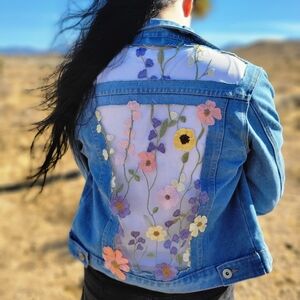 Floral Embroidered Denim Jacket